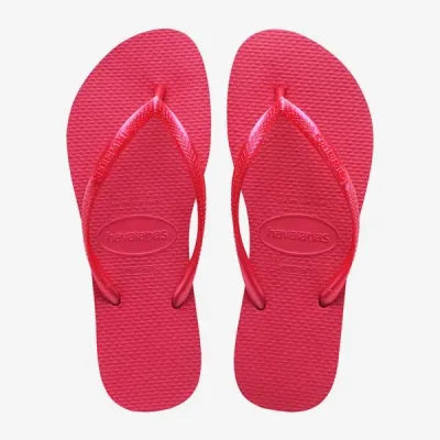 Tongs Havaianas Slim roses 4000030-5241 à brides fines et semelle en caoutchouc
