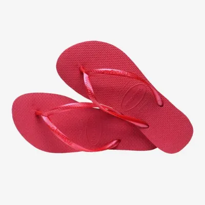 Tongs Havaianas Slim roses 4000030-5241 à brides fines et semelle en caoutchouc