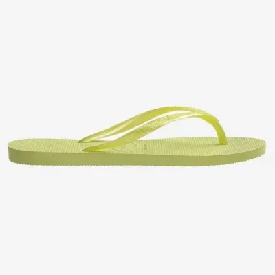 Tongs Havaianas Slim vertes 4000030-9307 à brides fines et semelle en caoutchouc