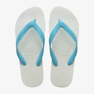 Tongs Havaianas Tradicional Blanc/Bleu 4001280-0031 à semelle en caoutchouc