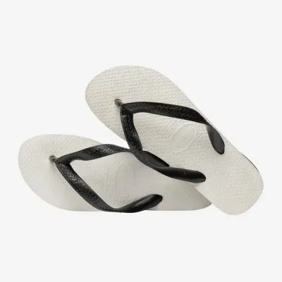 Tongs Havaianas Tradicional Blanc/Noir 4001280-0090 à semelle en caoutchouc