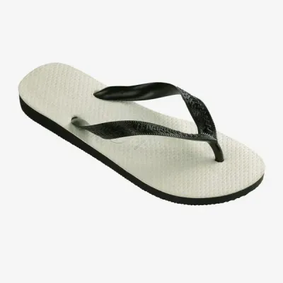 Tongs Havaianas Tradicional Blanc/Noir 4001280-0090 à semelle en caoutchouc