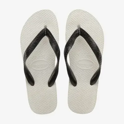 Tongs Havaianas Tradicional Blanc/Noir 4001280-0090 à semelle en caoutchouc