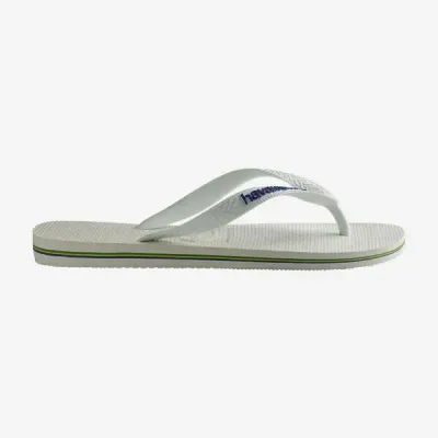 Tongs Havaianas Brasil Logo blanches 4110850-0001 avec drapeau brésilien