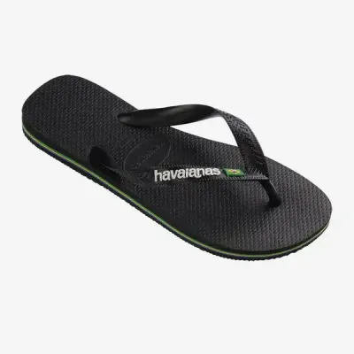 Tongs Havaianas Brasil Logo noires 4110850-1069 avec drapeau brésilien