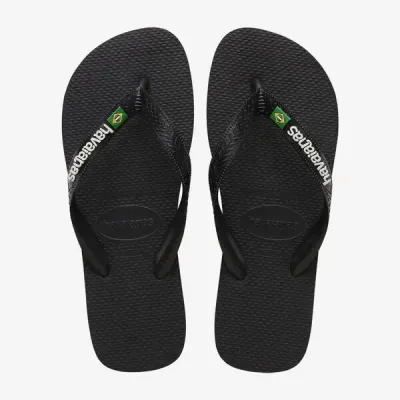 Tongs Havaianas Brasil Logo noires 4110850-1069 avec drapeau brésilien