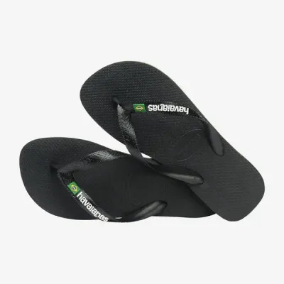 Tongs Havaianas Brasil Logo noires 4110850-1069 avec drapeau brésilien
