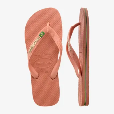 Tongs Havaianas Brasil Logo Corail 4110850-9259 avec drapeau brésilien