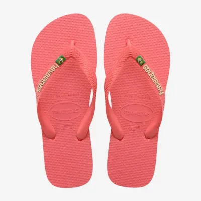 Tongs Havaianas Brasil Logo roses 4110850-9260 avec drapeau brésilien