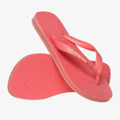 Tongs Havaianas Brasil Logo roses 4110850-9260 avec drapeau brésilien