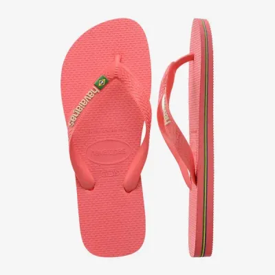 Tongs Havaianas Brasil Logo roses 4110850-9260 avec drapeau brésilien