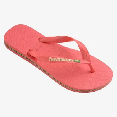Tongs Havaianas Brasil Logo roses 4110850-9260 avec drapeau brésilien