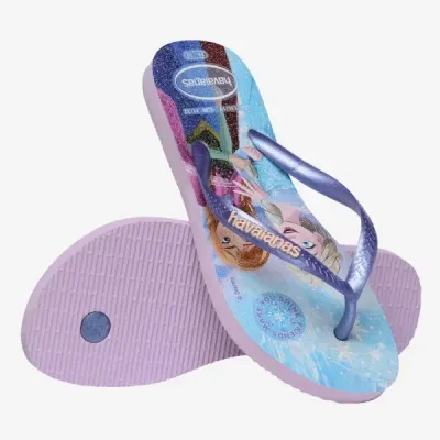 Tongs Havaianas Kids Slim Princess multicolores 4123328-0397 avec princesses Disney et semelle scintillante