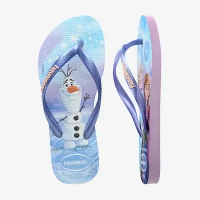 Tongs Havaianas Kids Slim Princess multicolores 4123328-0397 avec princesses Disney et semelle scintillante