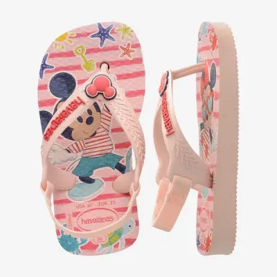 Sandales bébé Havaianas Baby Disney Classics II roses 4137007-9994 avec motifs Disney et bride arrière