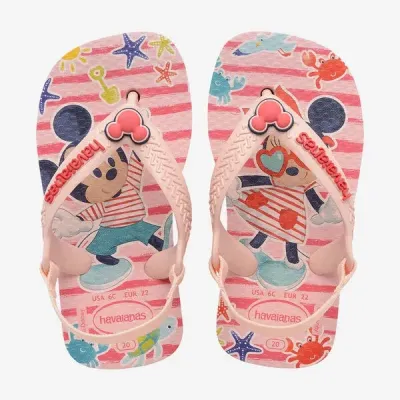 Sandales bébé Havaianas Baby Disney Classics II roses 4137007-9994 avec motifs Disney et bride arrière