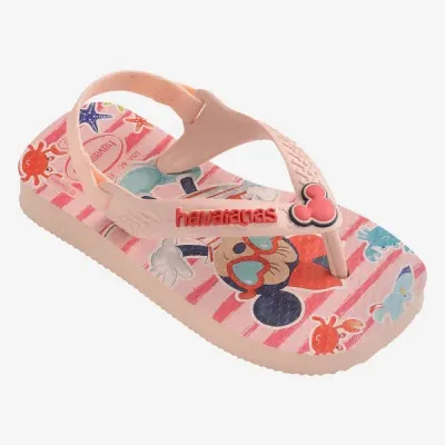 Sandales bébé Havaianas Baby Disney Classics II roses 4137007-9994 avec motifs Disney et bride arrière