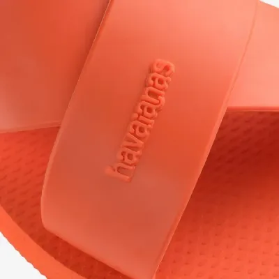 Sandales Havaianas Aqua orange 4148806-5568 avec larges brides croisées en X et semelle en caoutchouc
