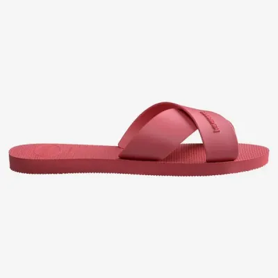Sandales Havaianas Aqua roses 4148806-7600 avec larges brides croisées en X et semelle en caoutchouc