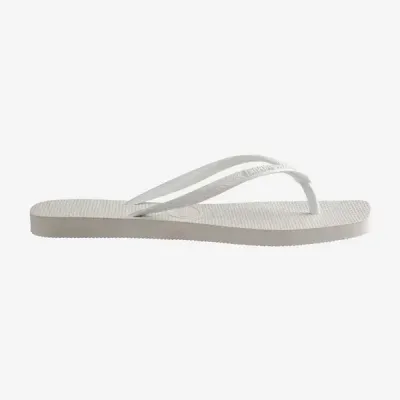 Tongs Havaianas Square blanches 4148301-0001 à bout carré avec brides fines et semelle en caoutchouc