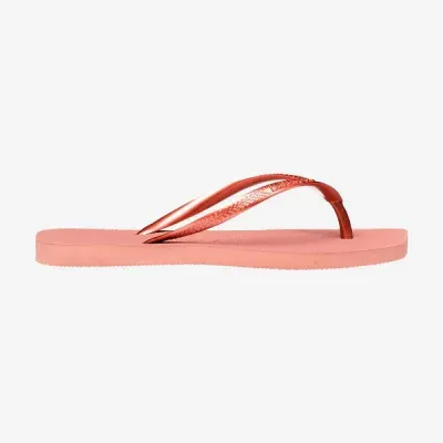 Tongs Havaianas Square roses 4148301-3544 à bout carré avec brides fines et semelle en caoutchouc