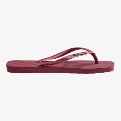 Tongs Havaianas Square Logo Metallic rouges 4148257-9339 à bout carré, brides fines pailletées et logo métallique