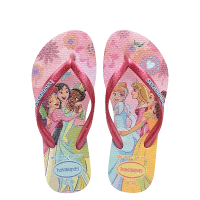 Tongs Havaianas Kids Slim Princess multicolores 4123328-9321 avec princesses Disney et semelle scintillante