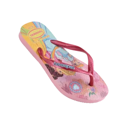 Tongs Havaianas Kids Slim Princess multicolores 4123328-9321 avec princesses Disney et semelle scintillante