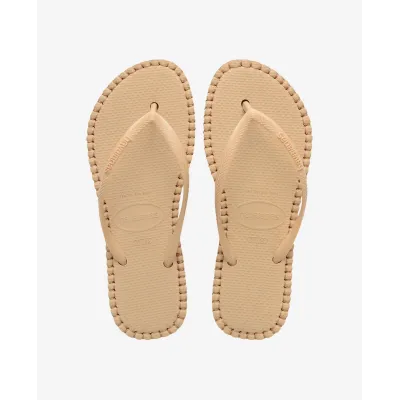 Havaianas Flatform Loop Slim beige 4149928-8858 à semelle plateforme bicolore et brides fines