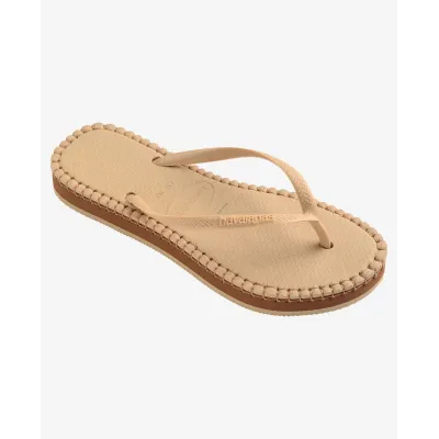 Havaianas Flatform Loop Slim beige 4149928-8858 à semelle plateforme bicolore et brides fines