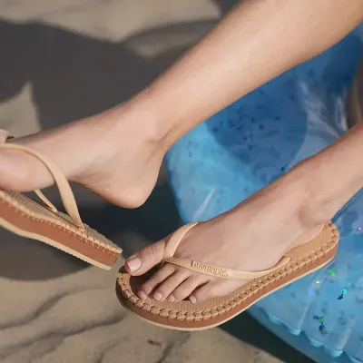 Havaianas Flatform Loop Slim beige 4149928-8858 à semelle plateforme bicolore et brides fines
