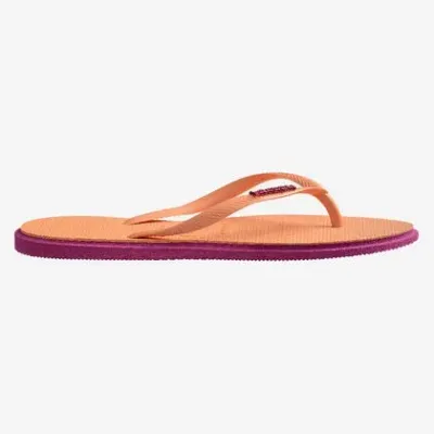 Tongs Havaianas Slim Point orange 4149584-4622 à bout pointu avec brides fines et logo métallique