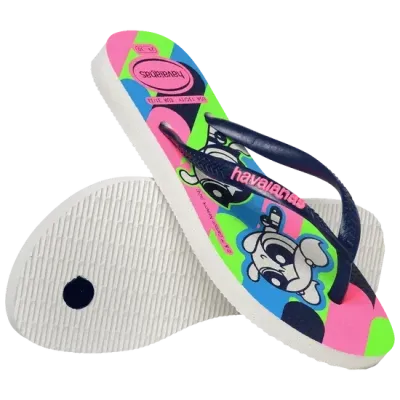 Tongs Havaianas Kids Slim Powerpuff Girls bleues 4149886-0001 avec imprimé Super Nanas