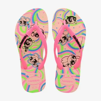 Tongs Havaianas Kids Slim Powerpuff Girls roses 4149886-0076 avec imprimé Super Nanas