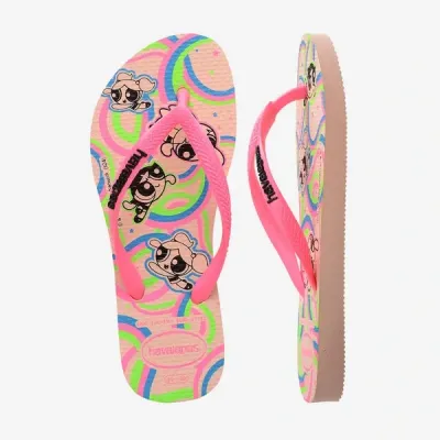 Tongs Havaianas Kids Slim Powerpuff Girls roses 4149886-0076 avec imprimé Super Nanas