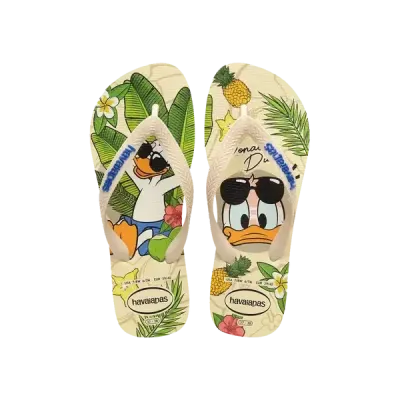 Tongs Havaianas Top Disney Classics Donald Duck jaunes 4148941-0121 à semelle imprimée