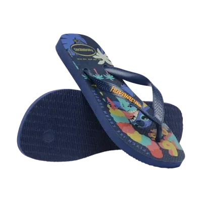 Tongs Havaianas Top Disney Classics Stitch bleues 4148941-0144 à semelle imprimée