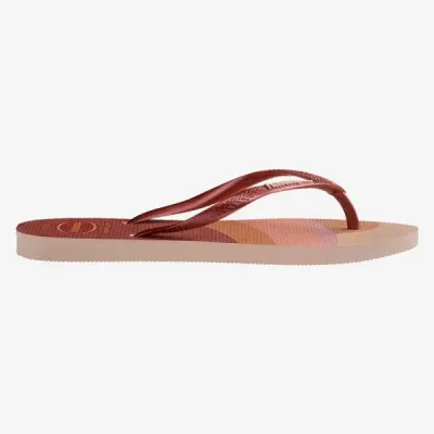 Tongs Havaianas Slim Palette Glow multicolores 4145766-0076 avec semelle pailletée et motifs tropicaux