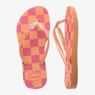 Tongs enfant Havaianas Kids Slim Glitter Trendy multicolores 4146976-0027 à détails brillants