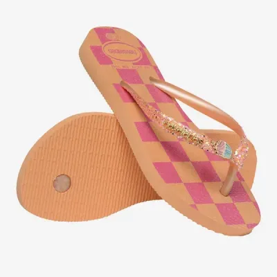 Tongs enfant Havaianas Kids Slim Glitter Trendy multicolores 4146976-0027 à détails brillants