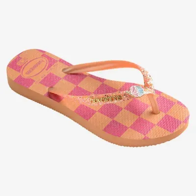 Tongs enfant Havaianas Kids Slim Glitter Trendy multicolores 4146976-0027 à détails brillants