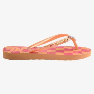 Tongs enfant Havaianas Kids Slim Glitter Trendy multicolores 4146976-0027 à détails brillants