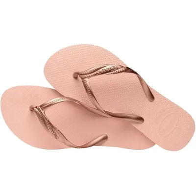 Sandales Havaianas Fantasia roses 4147115-0076 avec brides croisées et semelle 100 % caoutchouc