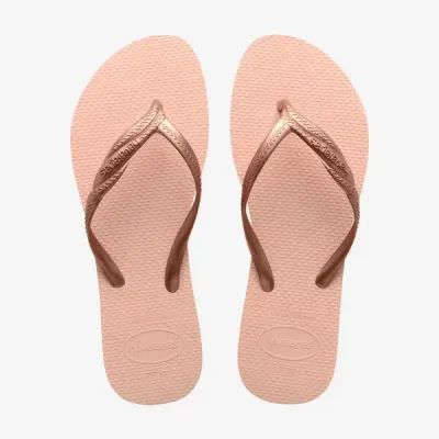 Sandales Havaianas Fantasia roses 4147115-0076 avec brides croisées et semelle 100 % caoutchouc