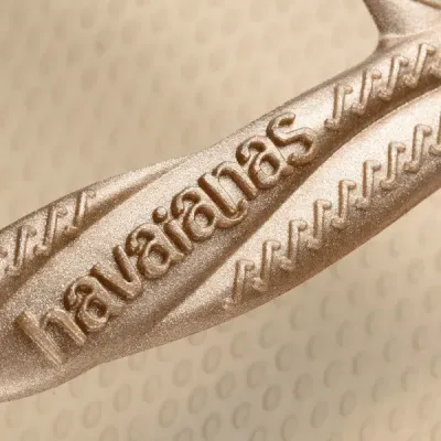 Sandales Havaianas Fantasia beige 4147115-0154 avec brides croisées et semelle 100 % caoutchouc