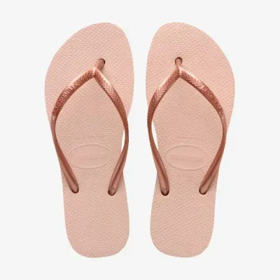 Tongs Havaianas Slim Flatform roses 4144537-0076 avec semelle plateforme 2,5 cm et brides fines