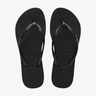 Tongs Havaianas Slim Flatform noires 4144537-0090 avec semelle plateforme 2,5 cm et brides fines