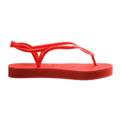 Sandales Havaianas Luna Flatform orange 4148600-1256 à plateforme avec brides fines et détail ovale