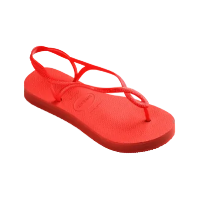 Sandales Havaianas Luna Flatform orange 4148600-1256 à plateforme avec brides fines et détail ovale