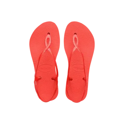 Sandales Havaianas Luna Flatform orange 4148600-1256 à plateforme avec brides fines et détail ovale
